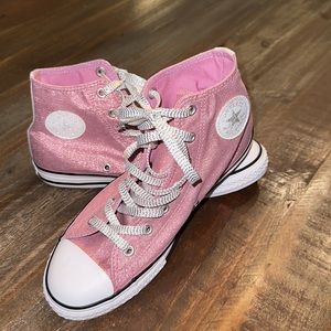 Pink Glitter Converse All Star high tops